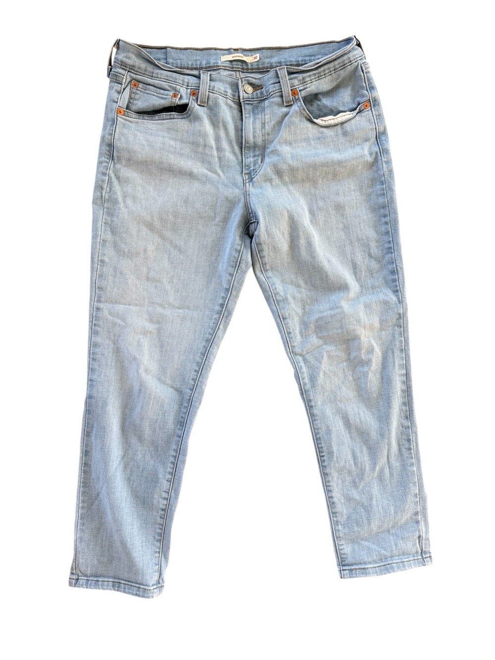 Levi's Boyfriend Jeans Womens 30 Light Wash Straight Leg Denim